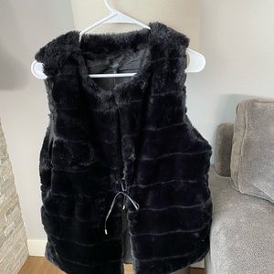 Brand New Faux Fur black Vest